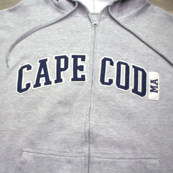 Cape Cod Sweatshirt Company Hoodie Mens 2XL Vintage Full Zip Pockets - Picture 3 of 5